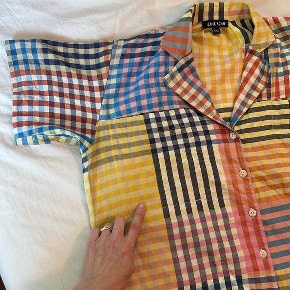Colorful Checkered Button-Up Dress - Picture 15 of 15